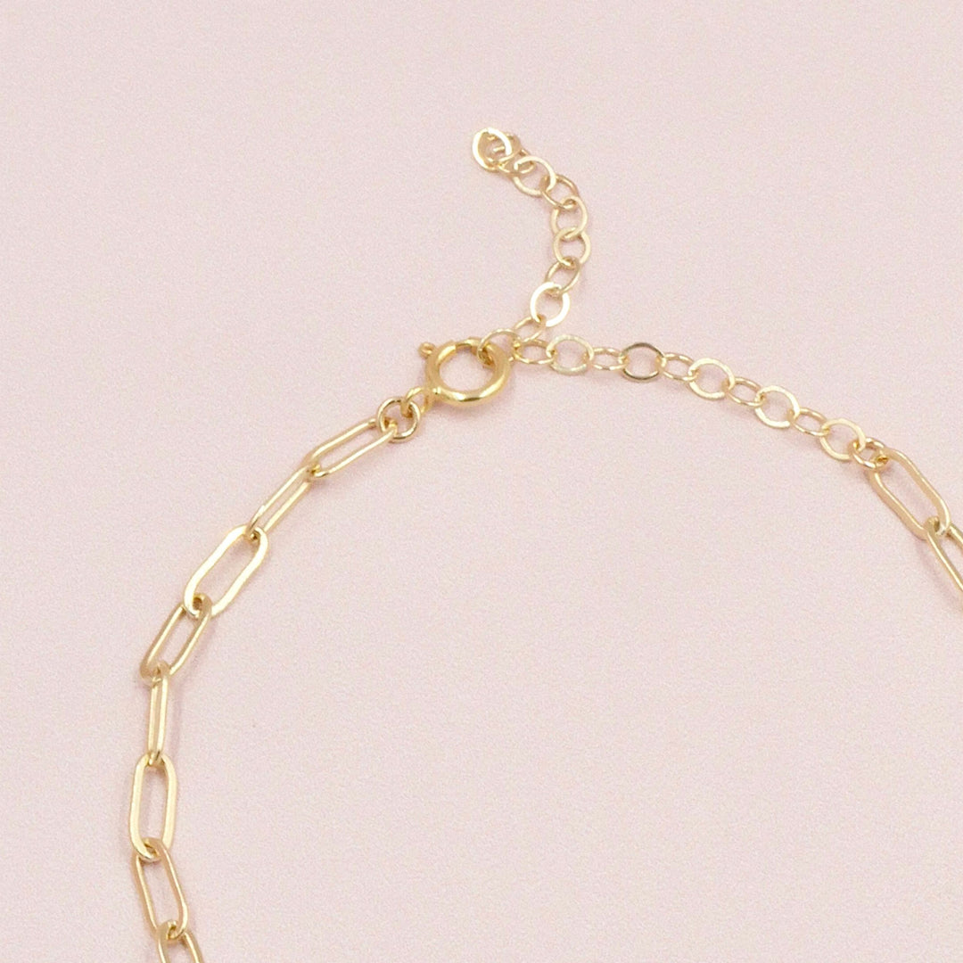 Mini Gold Birthstone Charm Bracelet