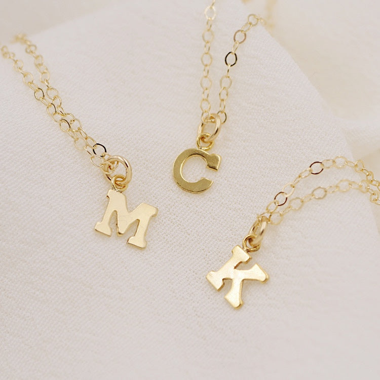 Mini Gold Initial Necklace