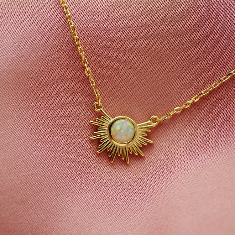 Opal Sunburst Necklace