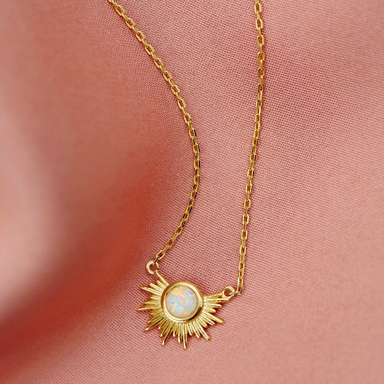 Opal Sunburst Necklace