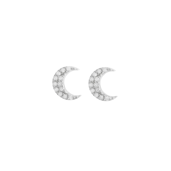 Mini CZ Moon Studs