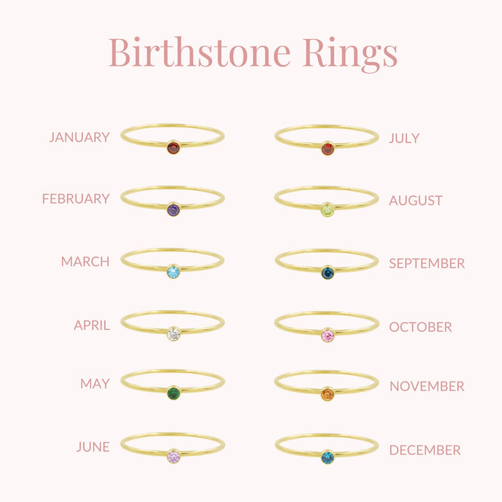 Sadie Birthstone Ring Set