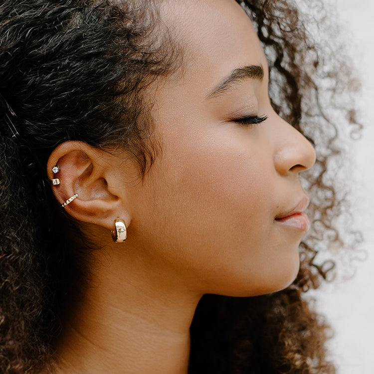 Bubble Huggie Earrings