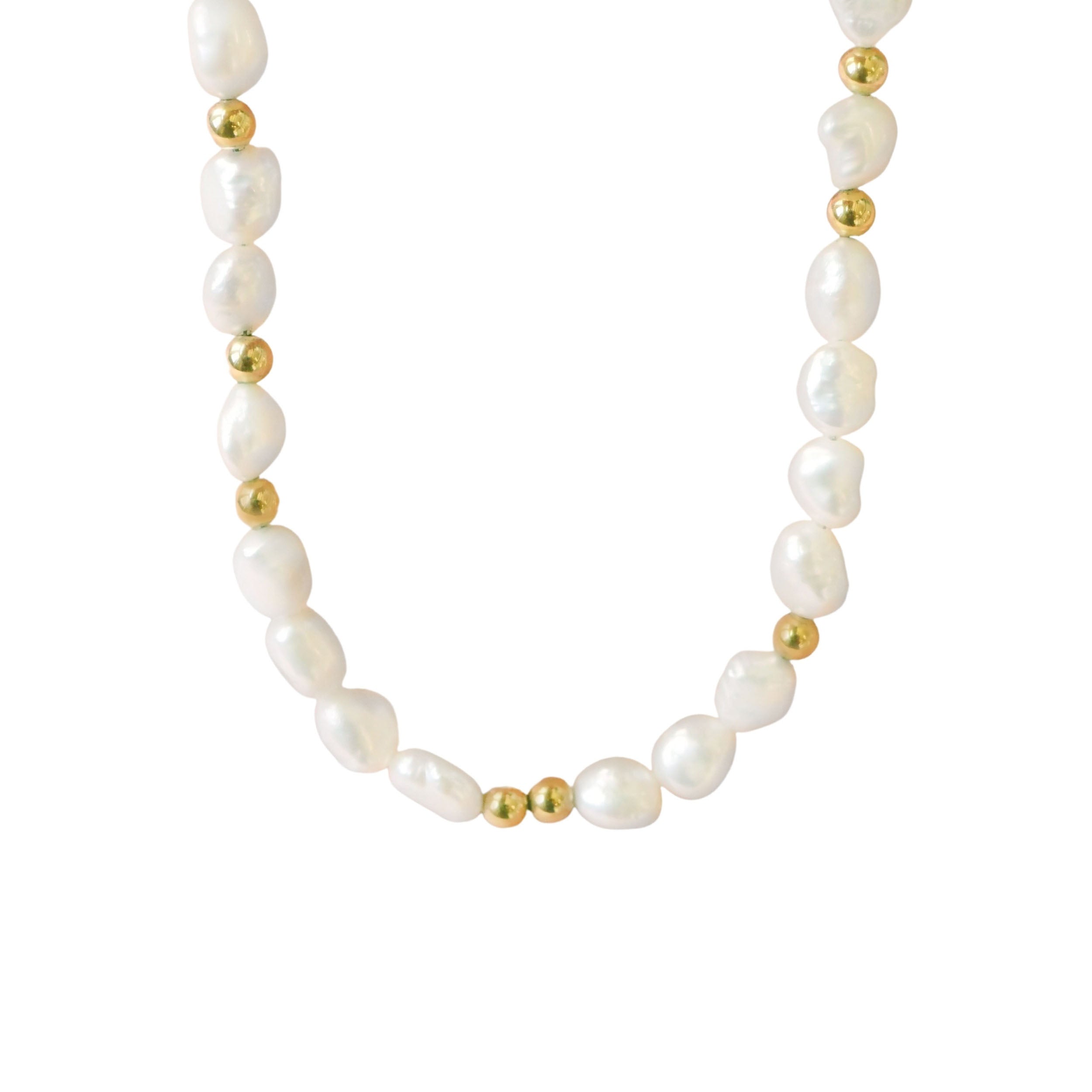 Chunky Pearl Necklace | Gold and Pearl Necklace – Amanda Deer Jewelry