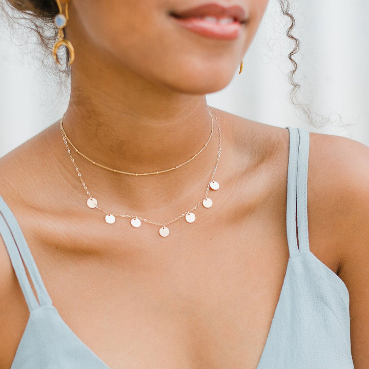 Simple Coin Choker Necklace