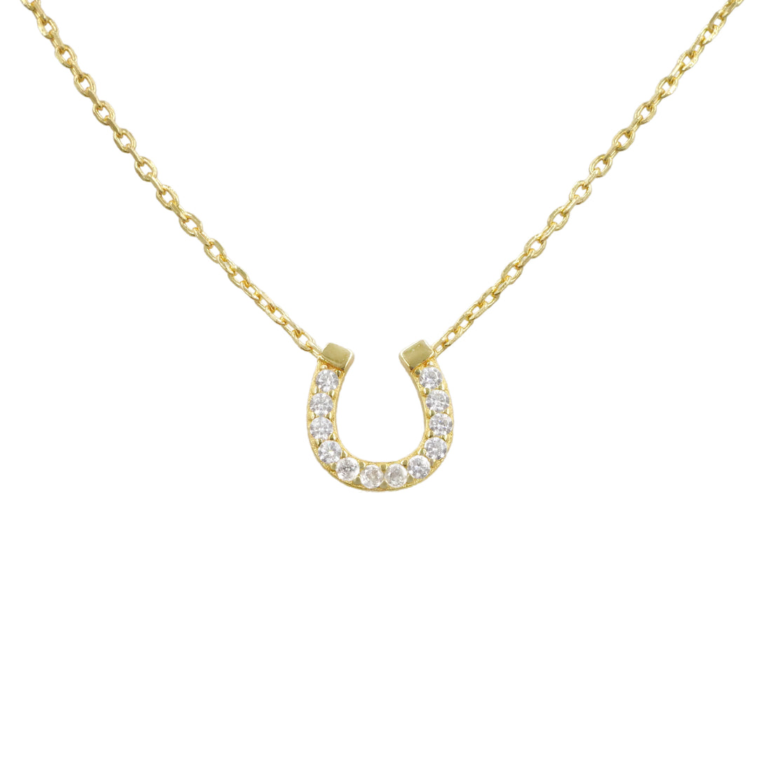 Mini CZ Horseshoe Necklace