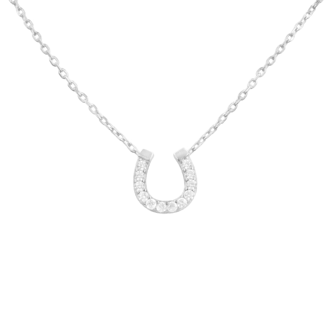 Mini CZ Horseshoe Necklace