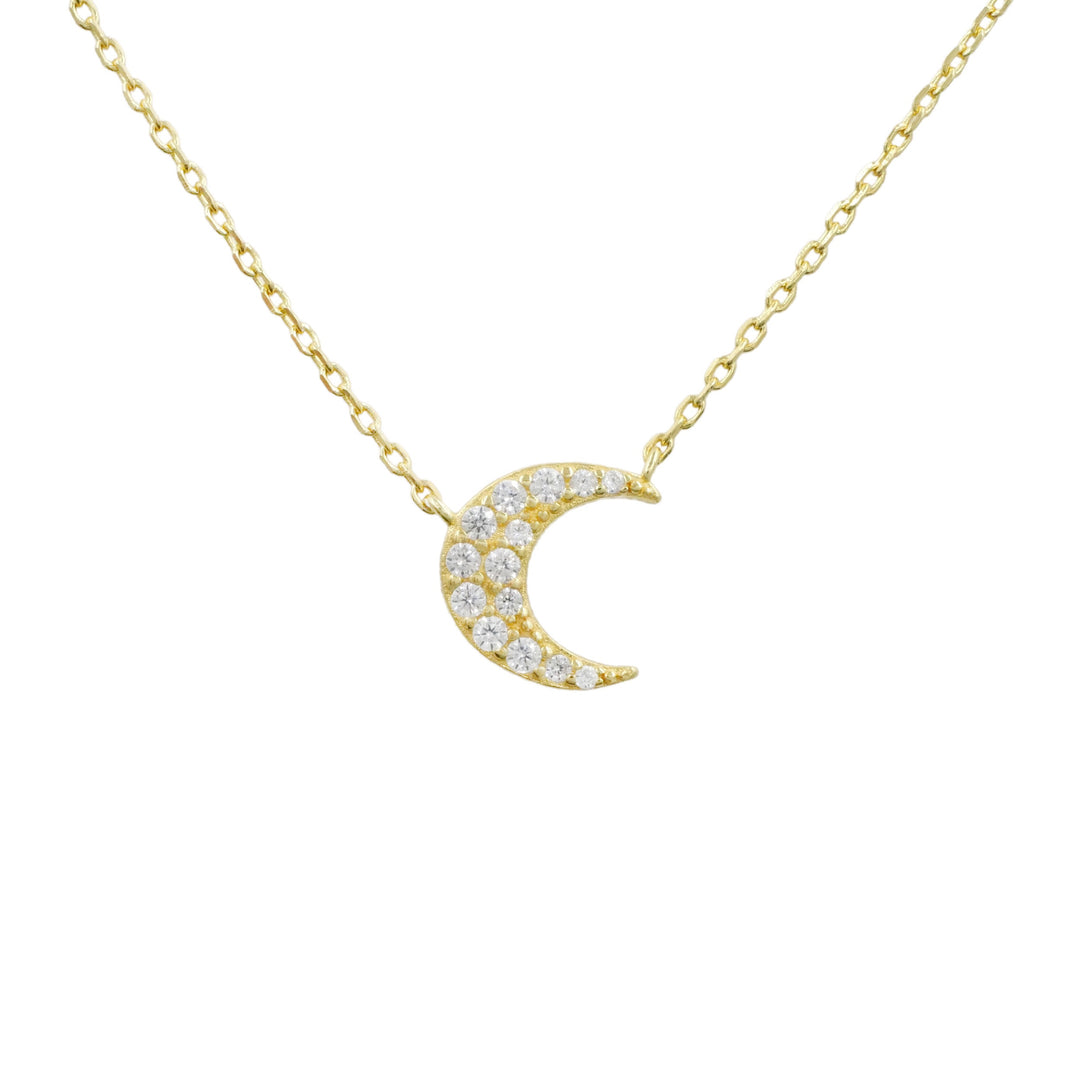 Mini CZ Moon Necklace
