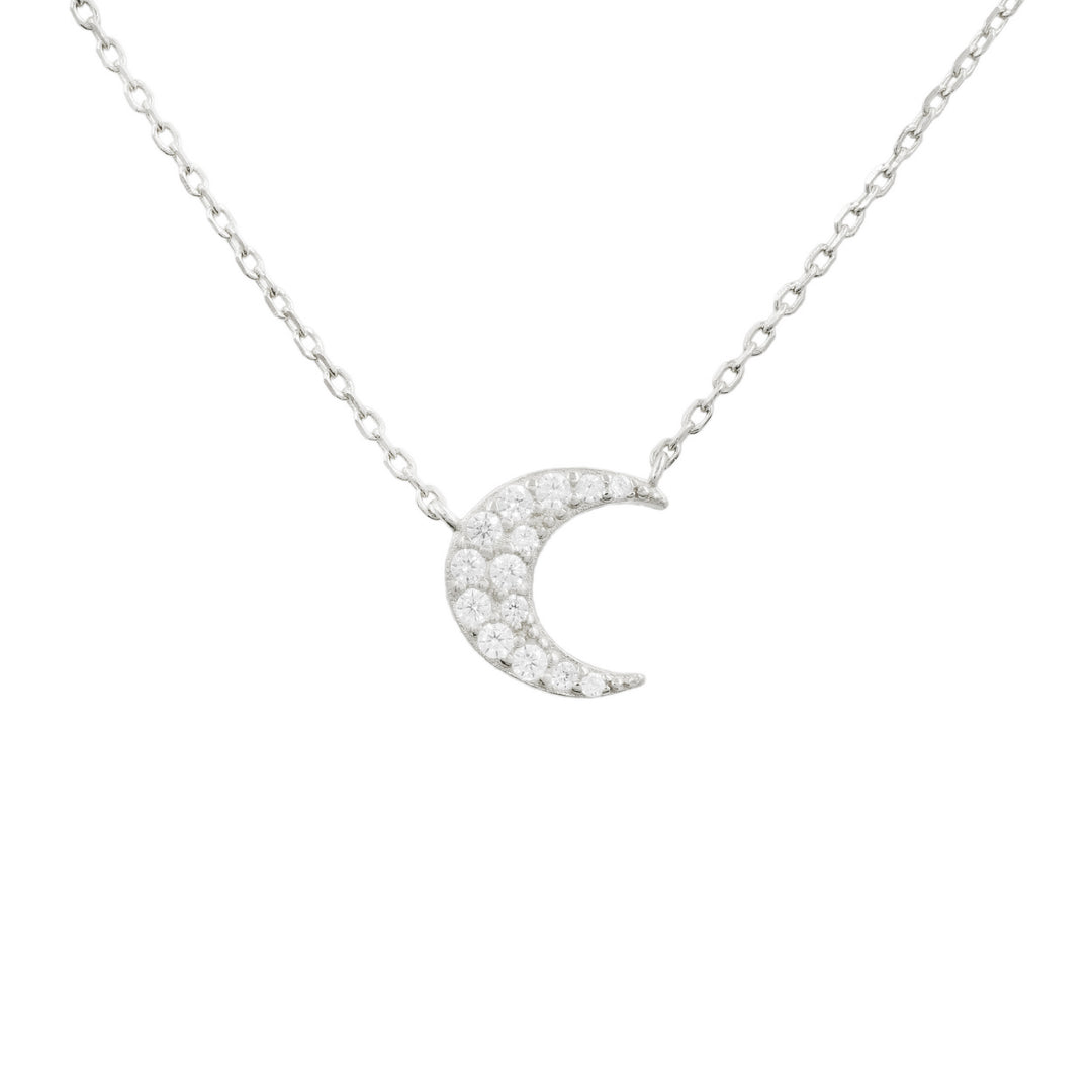 Mini CZ Moon Necklace