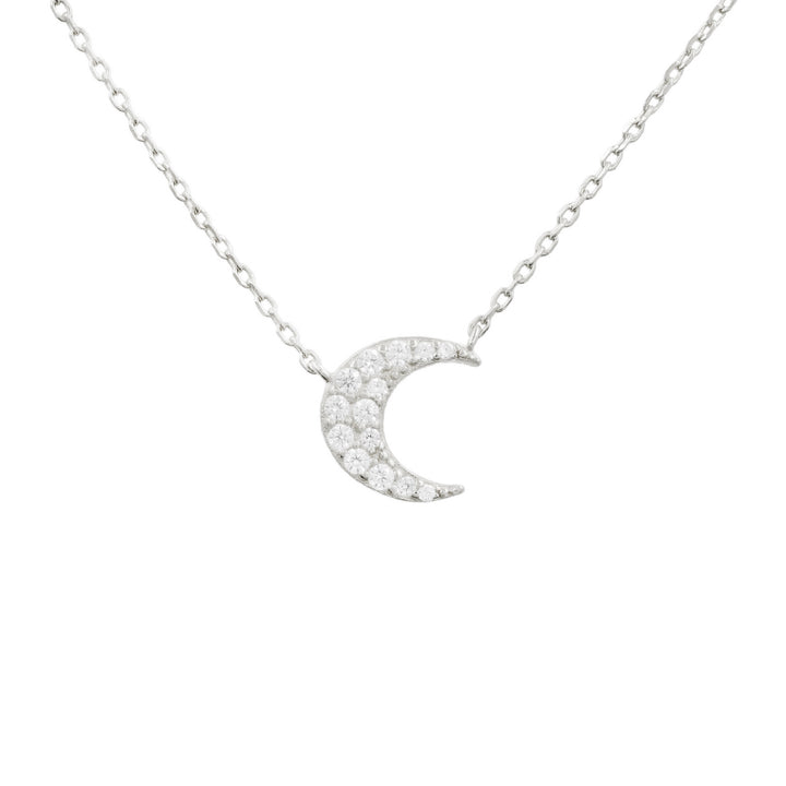 Mini CZ Moon Necklace