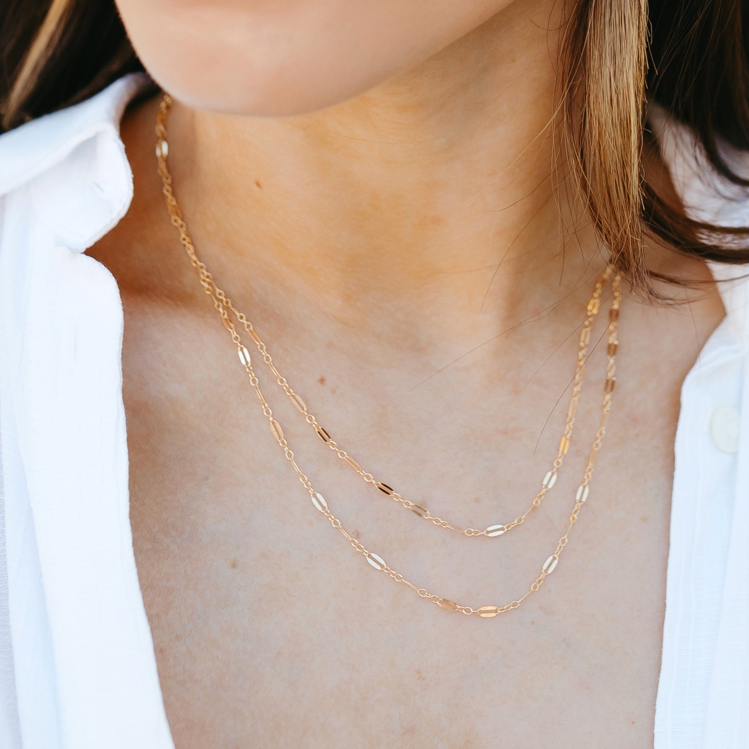 Multi Layer Gold Chain Geometric Pendant Long Necklace – Neshe Fashion  Jewelry