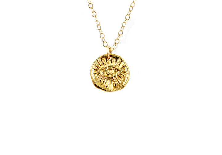 Evil Eye Coin Necklace