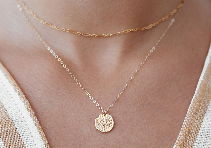 Evil Eye Coin Necklace