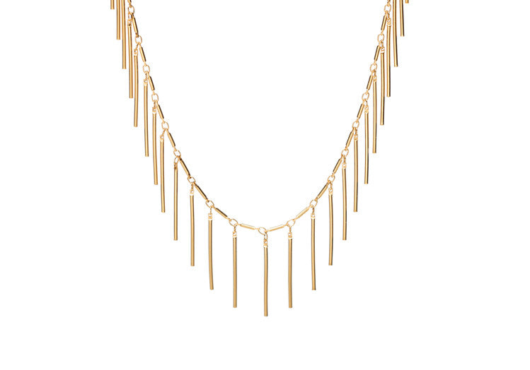 Gold Fringe Necklace