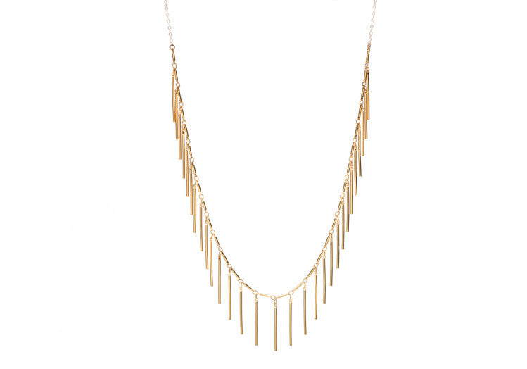 Gold Fringe Necklace