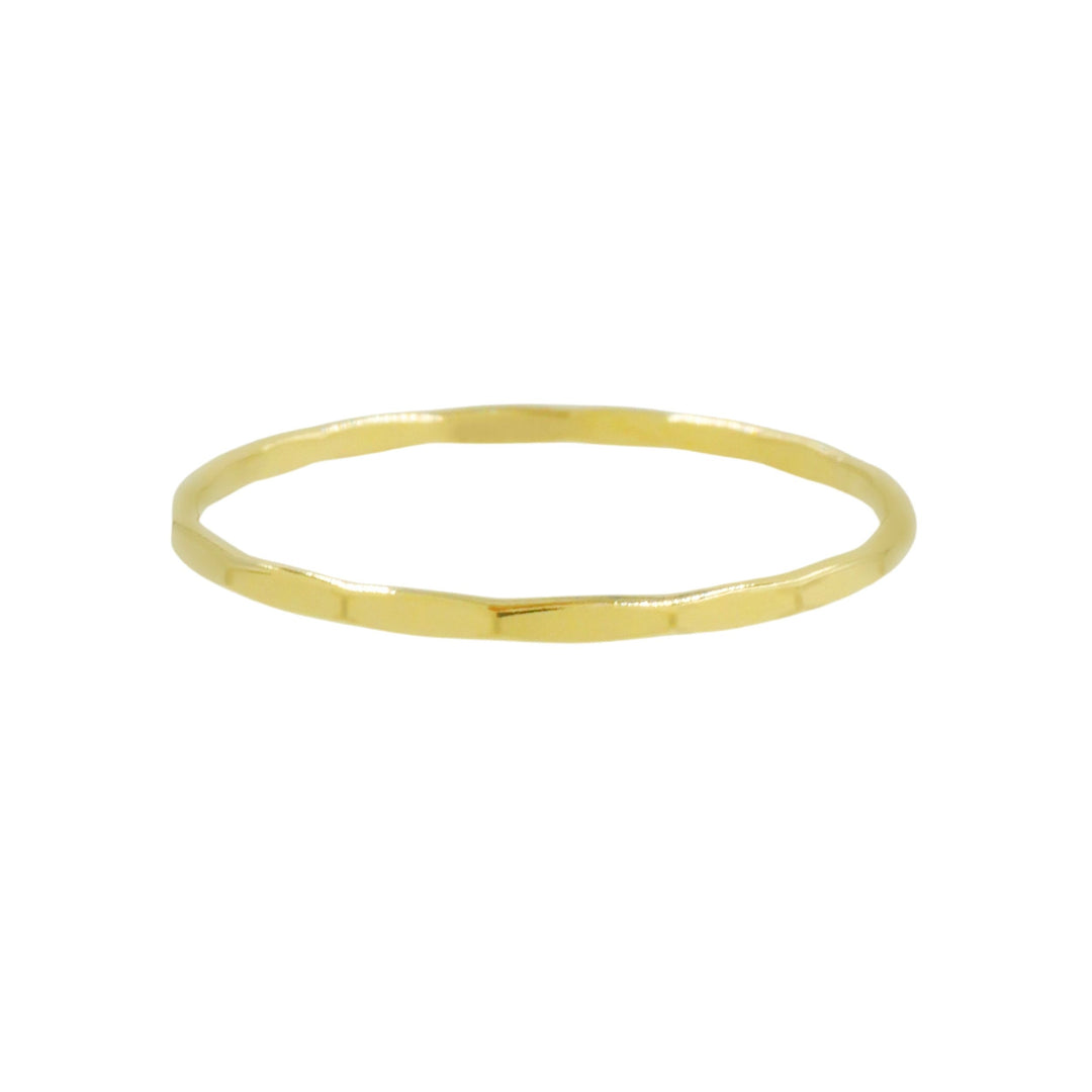 Hammered Slim Stacking Ring