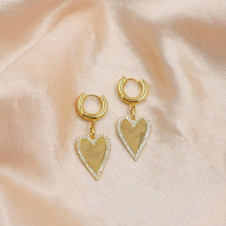 Harlow Heart Huggie Earrings