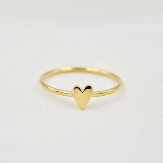 Tiny Gold Heart Ring – Amanda Deer Jewelry