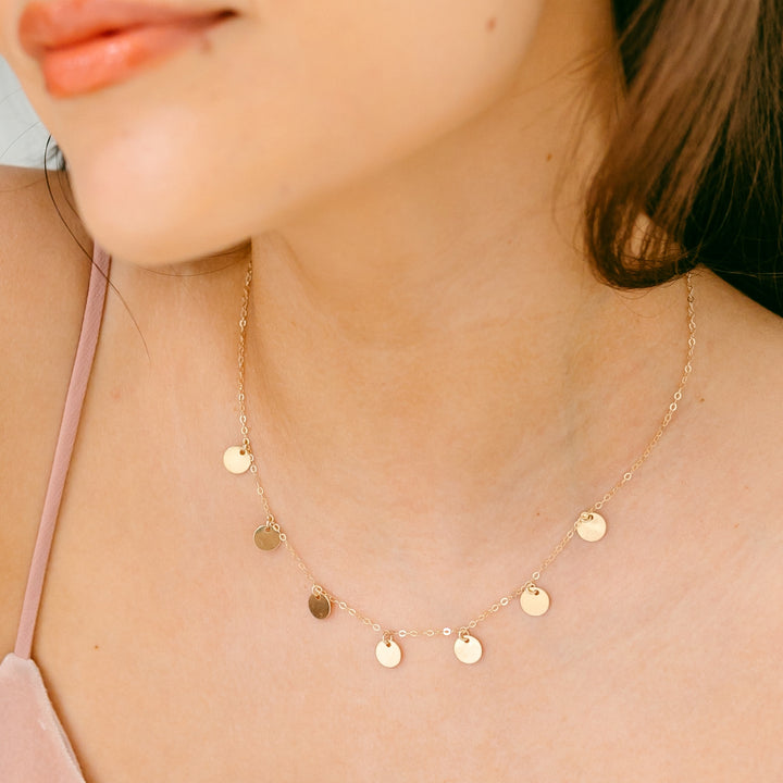 Simple Coin Choker Necklace