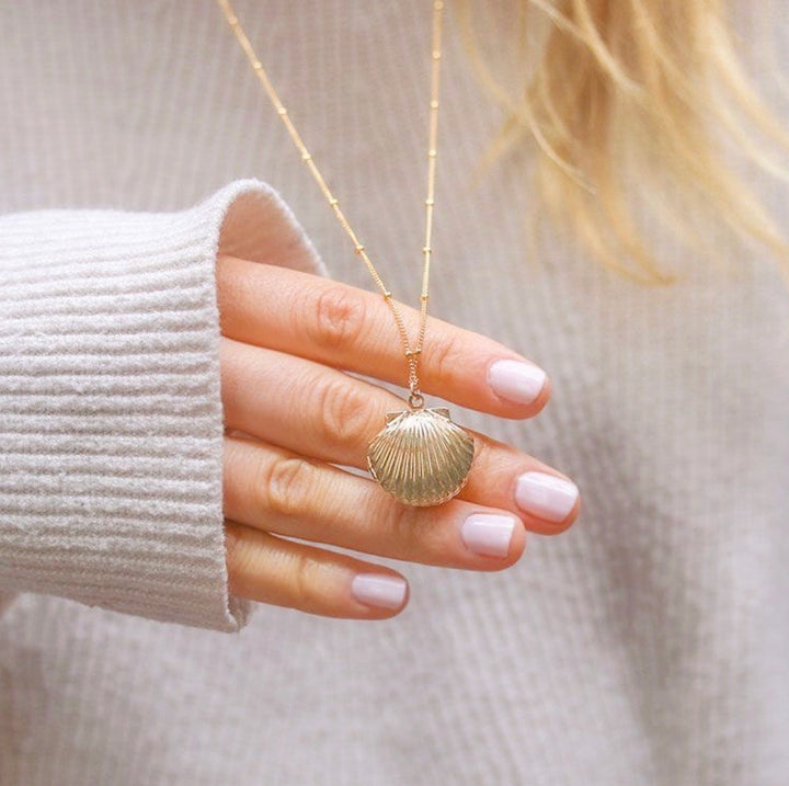 Seashell Locket Necklace