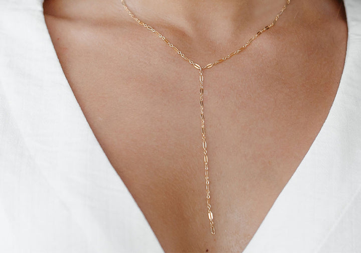 Lace Chain Lariat Necklace