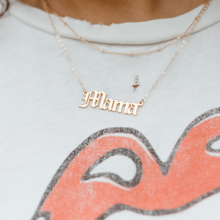 Old English Mama Necklace