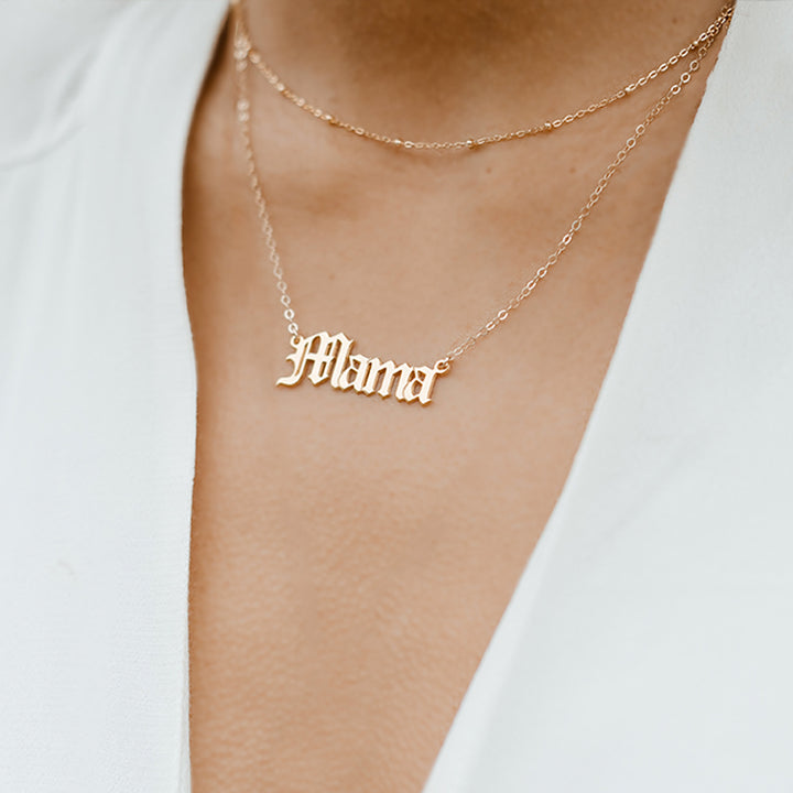 Old English Mama Necklace