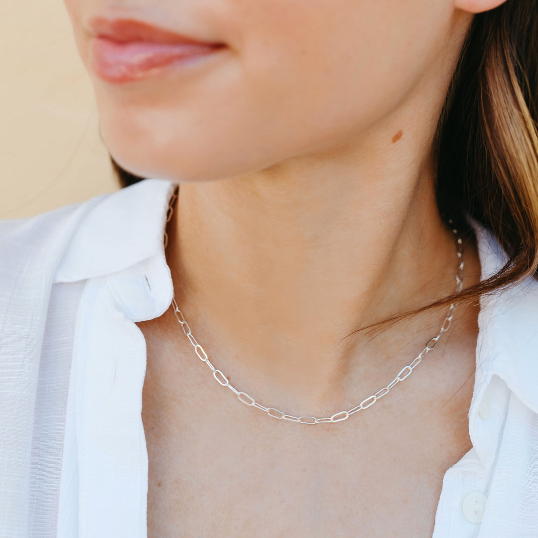 Mini Paperclip Chain Necklace