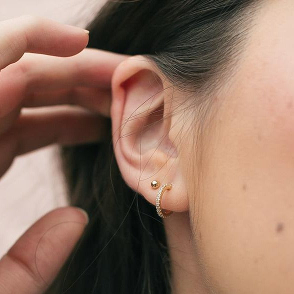 Tiny Gold Ball Studs