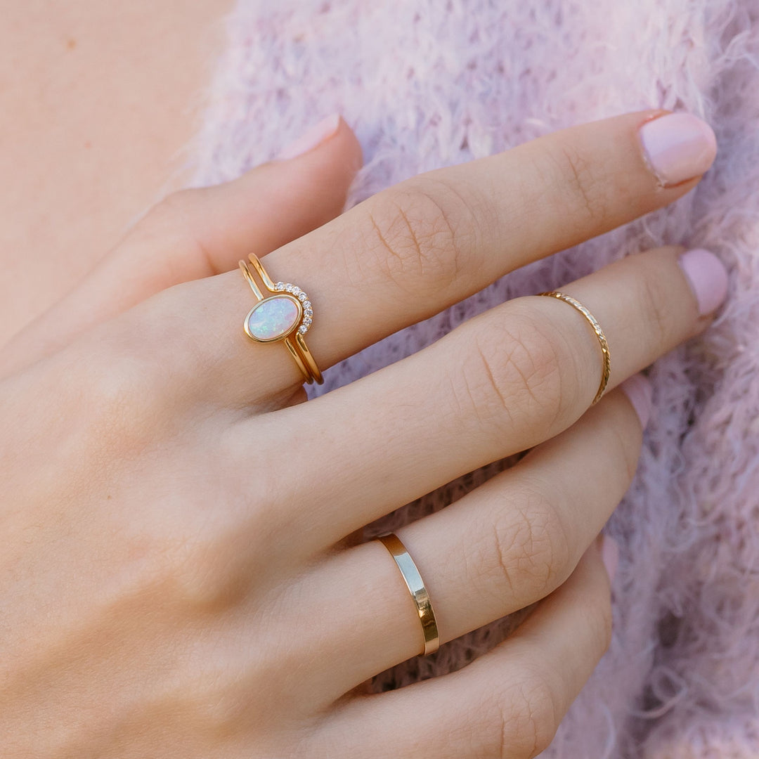 Opal and Arch Ring Set