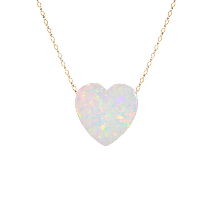 Opal Heart Necklace