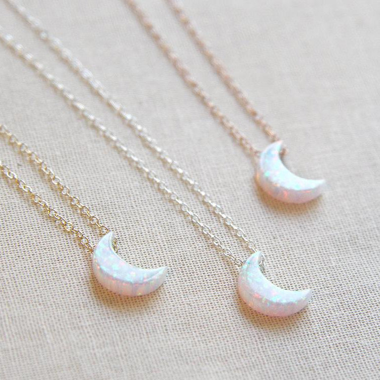 Devon Upside Down Moon Pendant Necklace