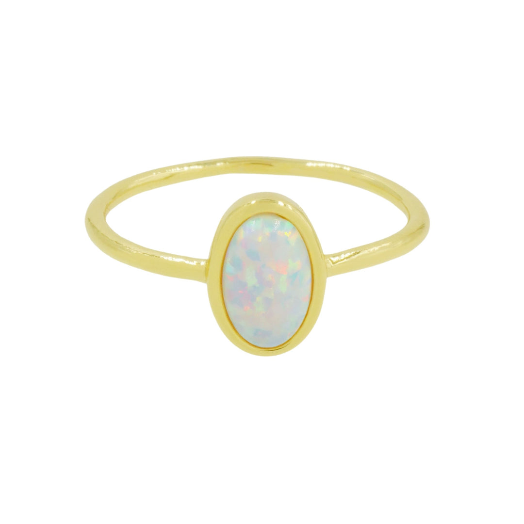 Opal Solitaire Ring