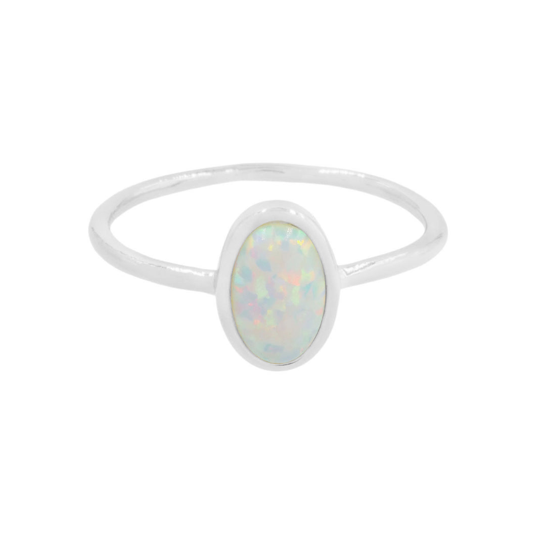 Opal Solitaire Ring