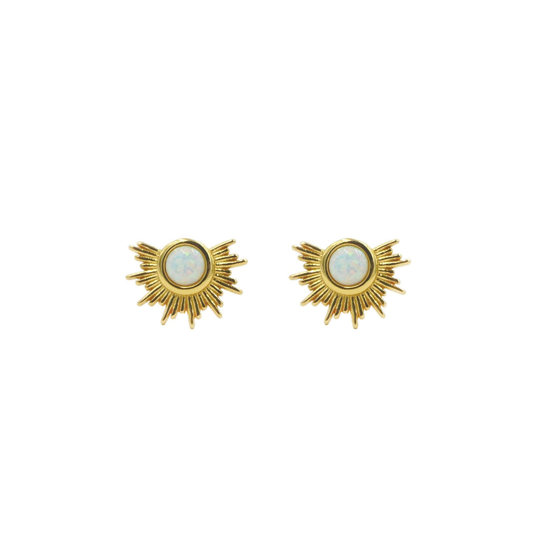 Opal Sunburst Earrings