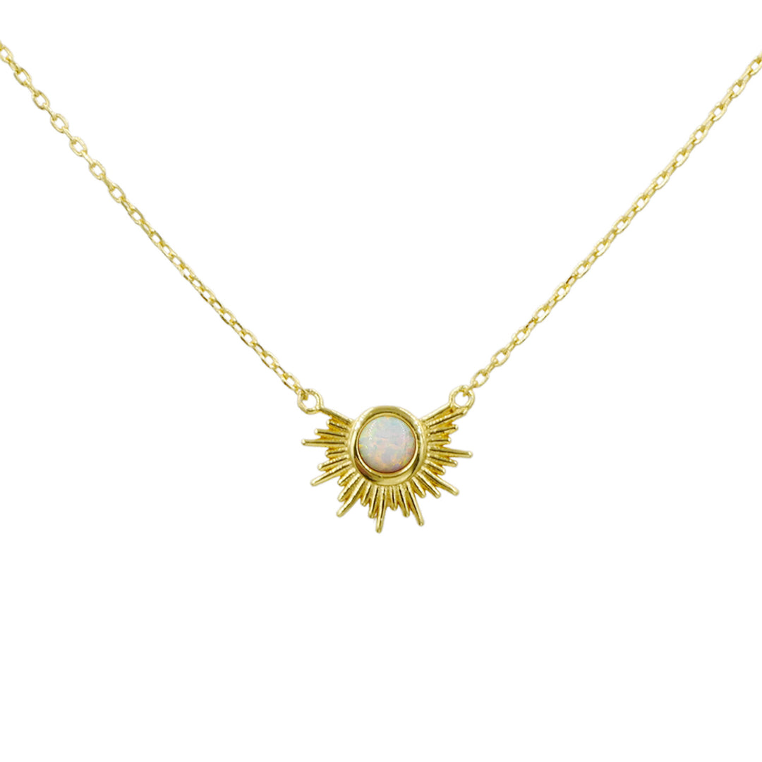 Opal Sunburst Necklace