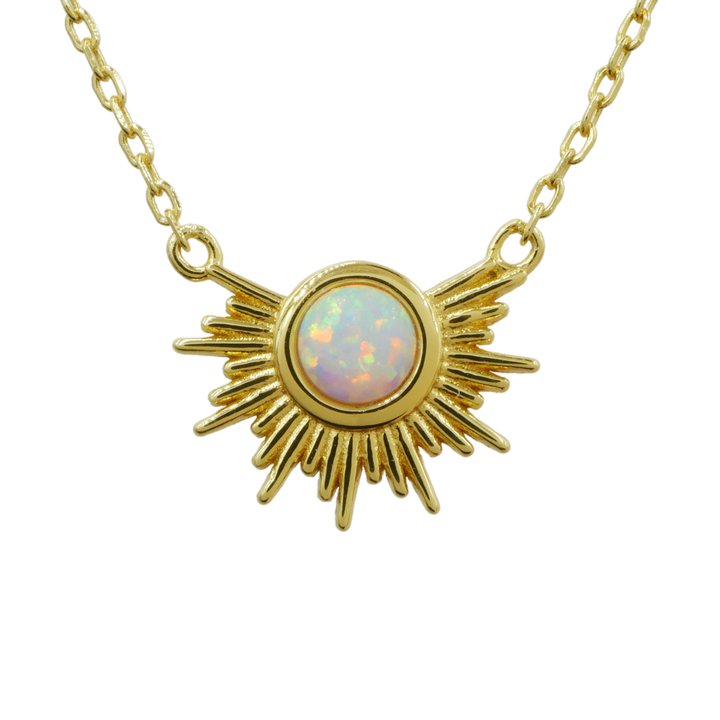 Opal Sunburst Necklace