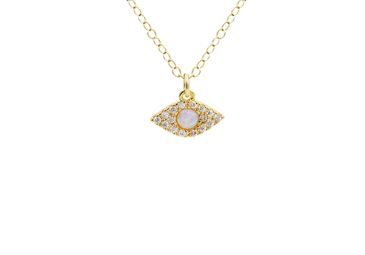 Opal Evil Eye Necklace