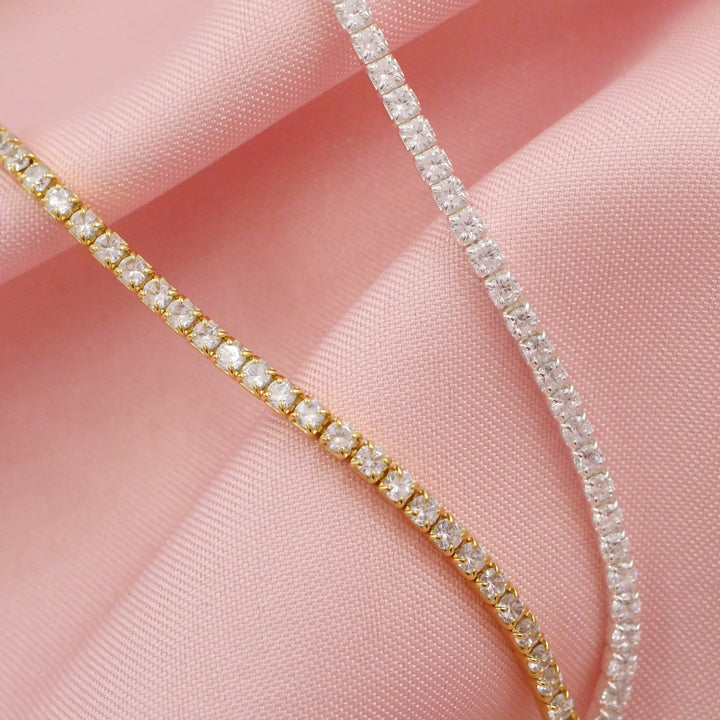 White Crystal Pave Tennis Bracelet