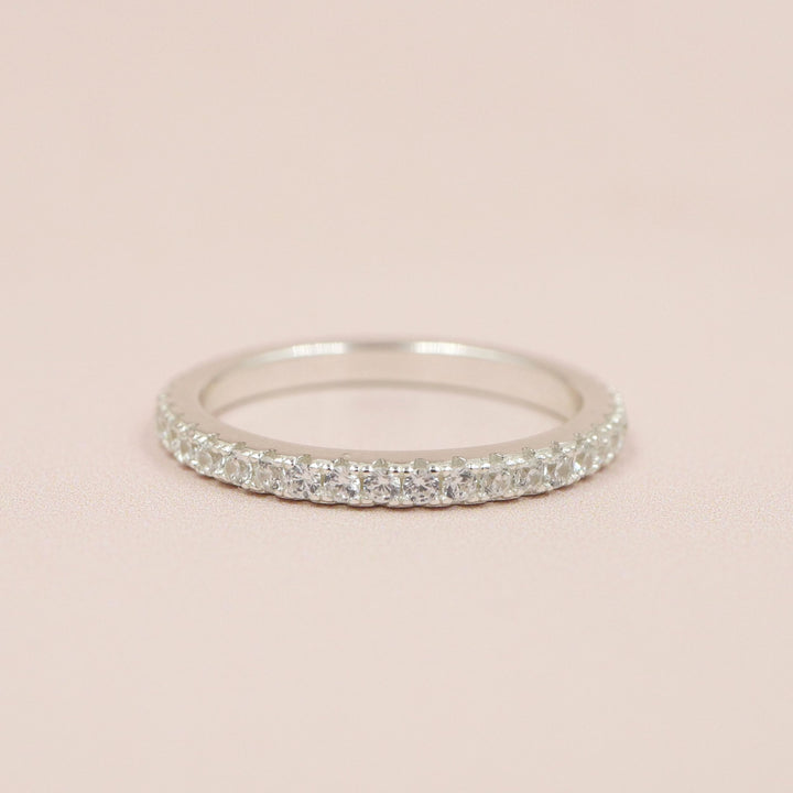 White Crystal Pave Band