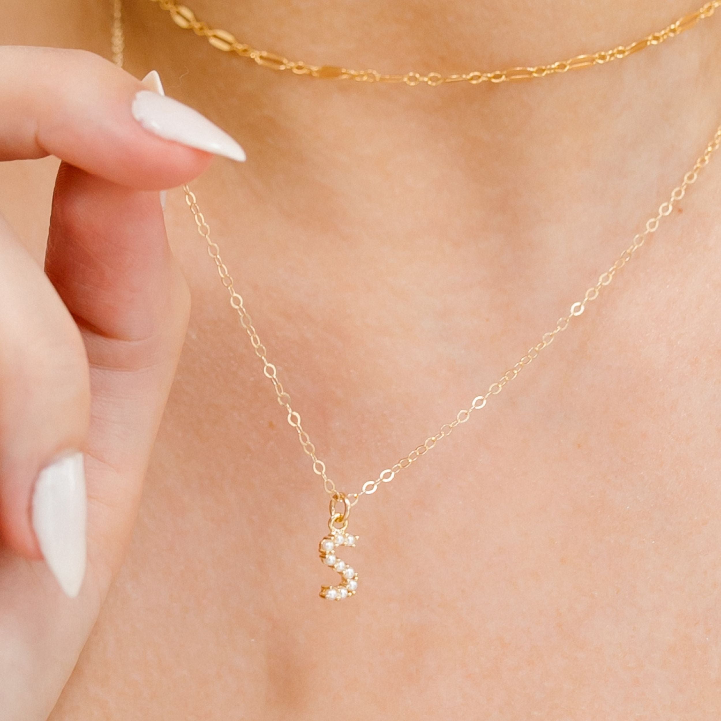Gold Clover Initial Necklace | Trinkabellez
