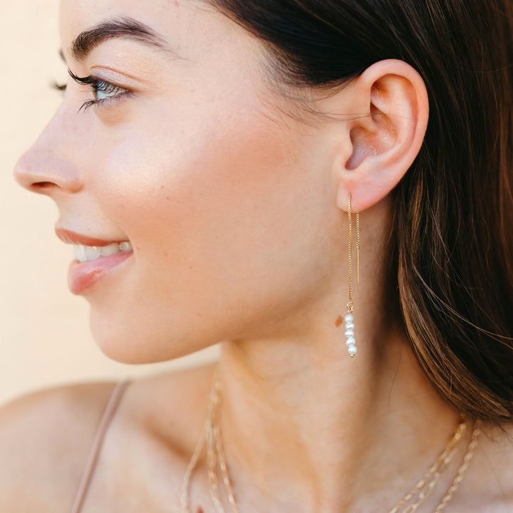 Pearl Threader Earrings