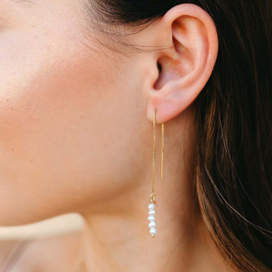 Pearl Threader Earrings