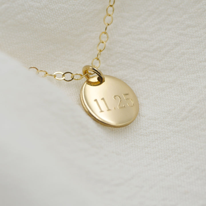 Poppy Date Disc Necklace