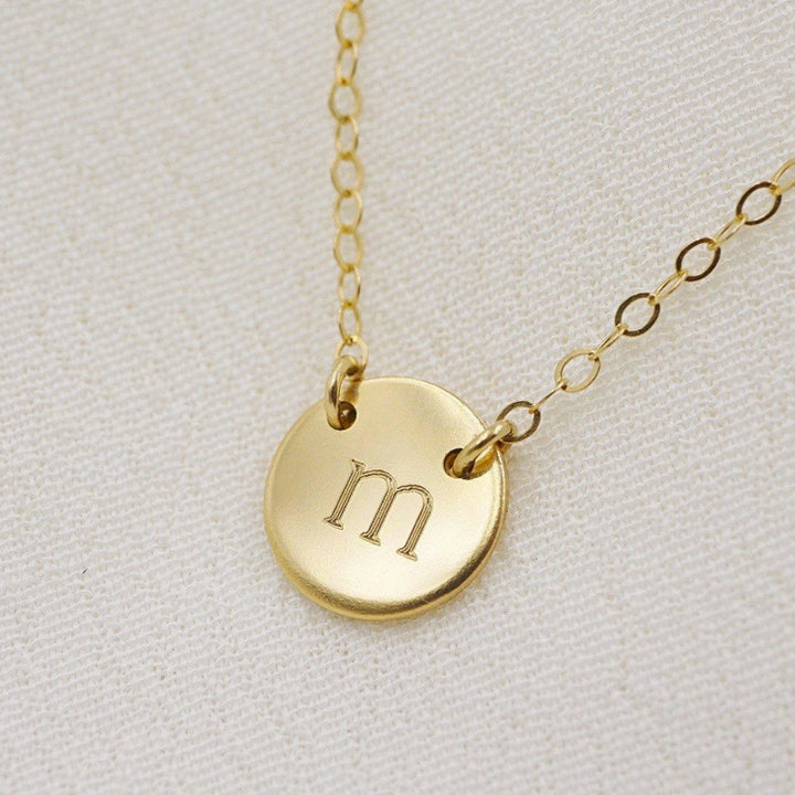 Poppy Initial Disc Necklace