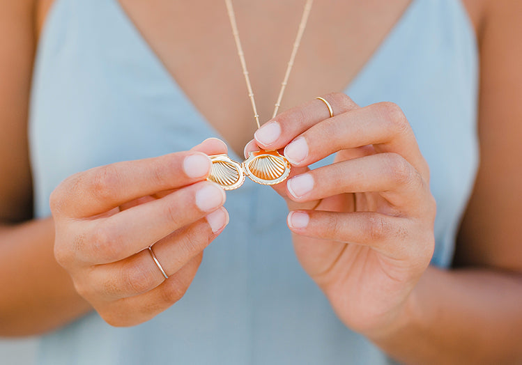 Seashell Locket Necklace