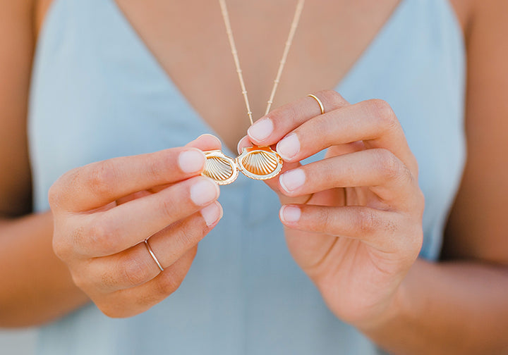 Seashell Locket Necklace