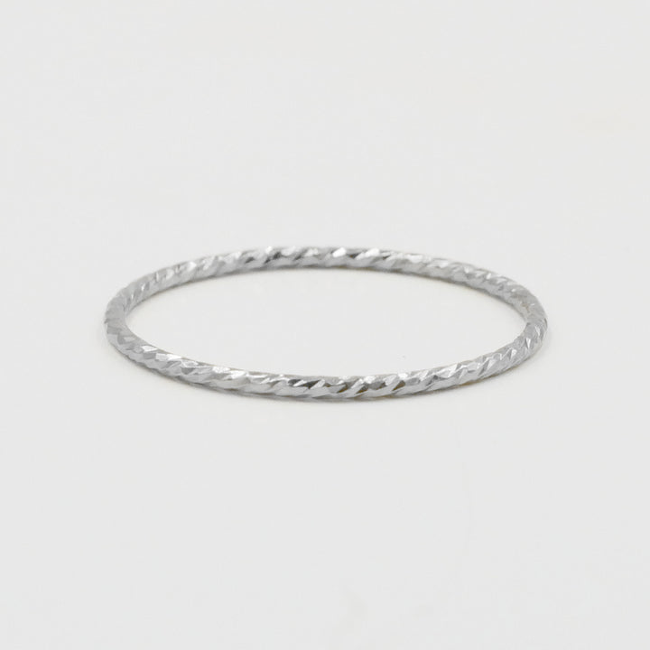 Textured Slim Stacking Ring