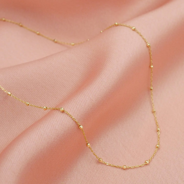 Solid Gold Satellite Necklace
