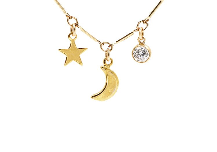 Sun, Moon and Stars Necklace